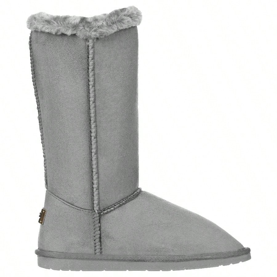 Women's Snow Boots Fleece Lined Solid Color Mid-Calf Flat Snow Boots Fur Lined Winter Boots