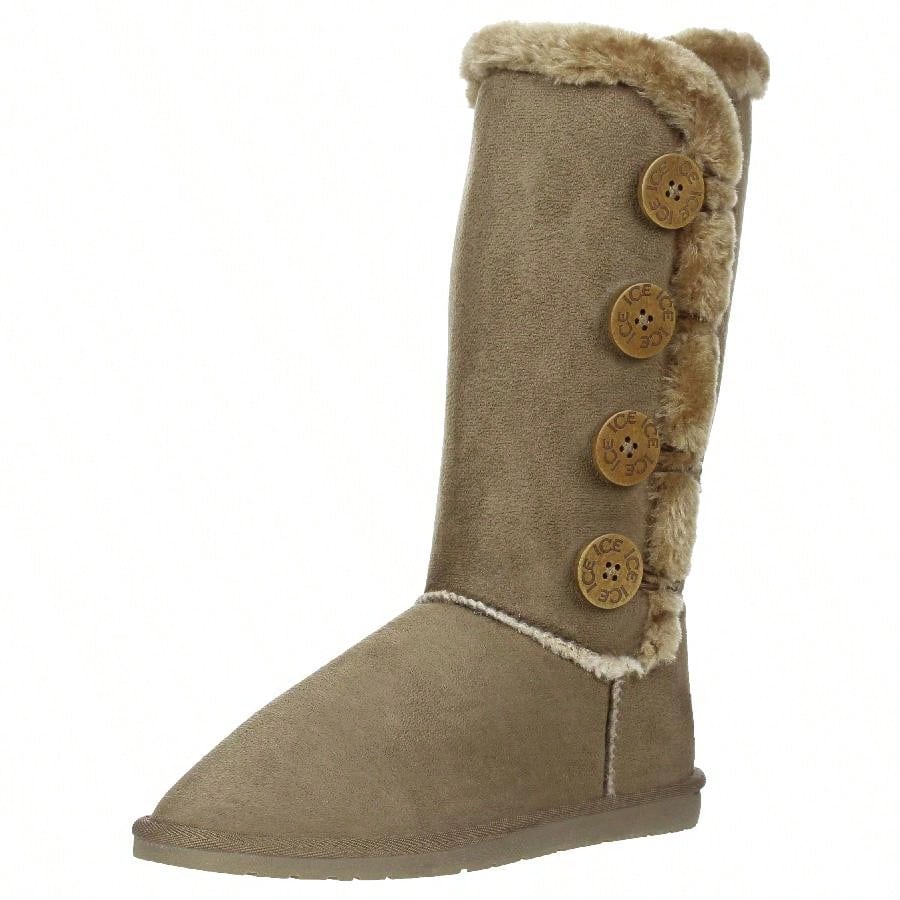 Women's Snow Boots Fleece Lined Solid Color Mid-Calf Flat Snow Boots Fur Lined Winter Boots