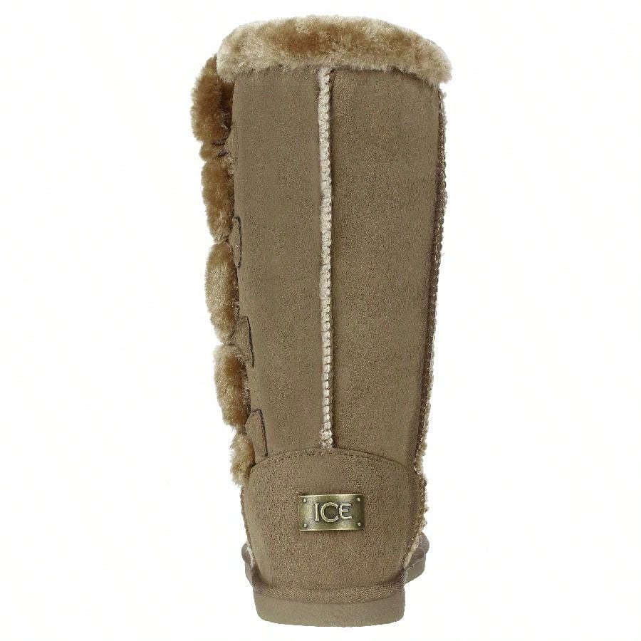 Women's Snow Boots Fleece Lined Solid Color Mid-Calf Flat Snow Boots Fur Lined Winter Boots