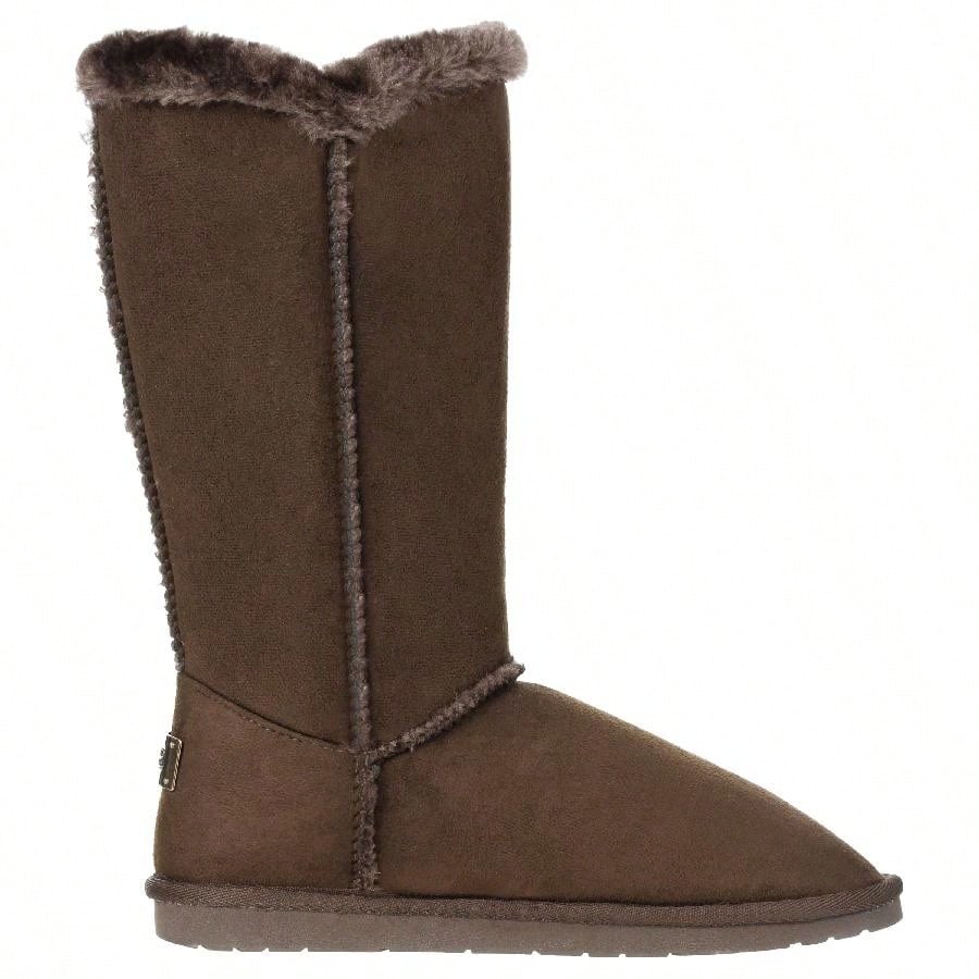 Women's Snow Boots Fleece Lined Solid Color Mid-Calf Flat Snow Boots Fur Lined Winter Boots