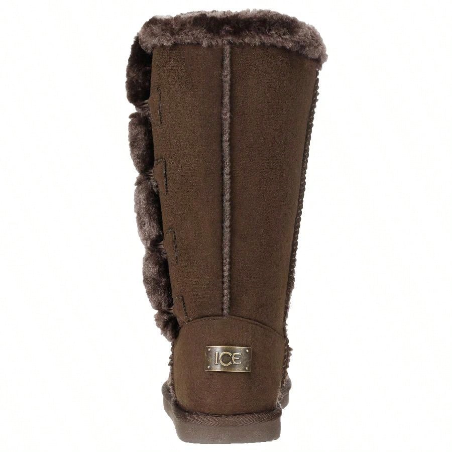 Women's Snow Boots Fleece Lined Solid Color Mid-Calf Flat Snow Boots Fur Lined Winter Boots