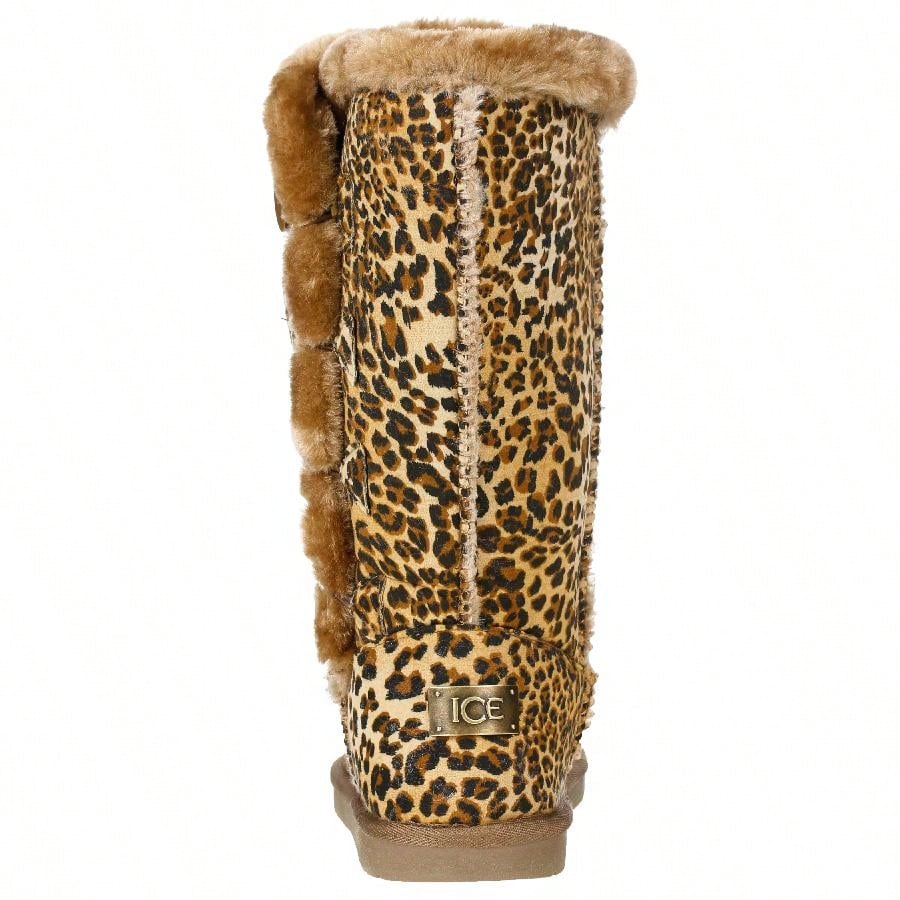 Women's Snow Boots Fleece Lined Solid Color Mid-Calf Flat Snow Boots Fur Lined Winter Boots